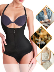 Zipper Waist Trainer Slim Bodysuit Women's Activewear