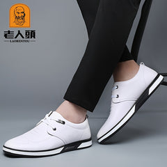 LAORENTOU Men's Leather Dress Shoes Casual Oxford Shoes