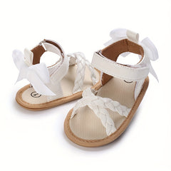 Bowknot Open Toe Baby Sandals Lightweight Anti Slip
