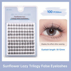 One Piece False Eyelashes Wispy Curling for Natural Sunflower
