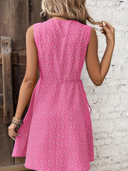 Floral V Neck Boho Dress Sleeveless
