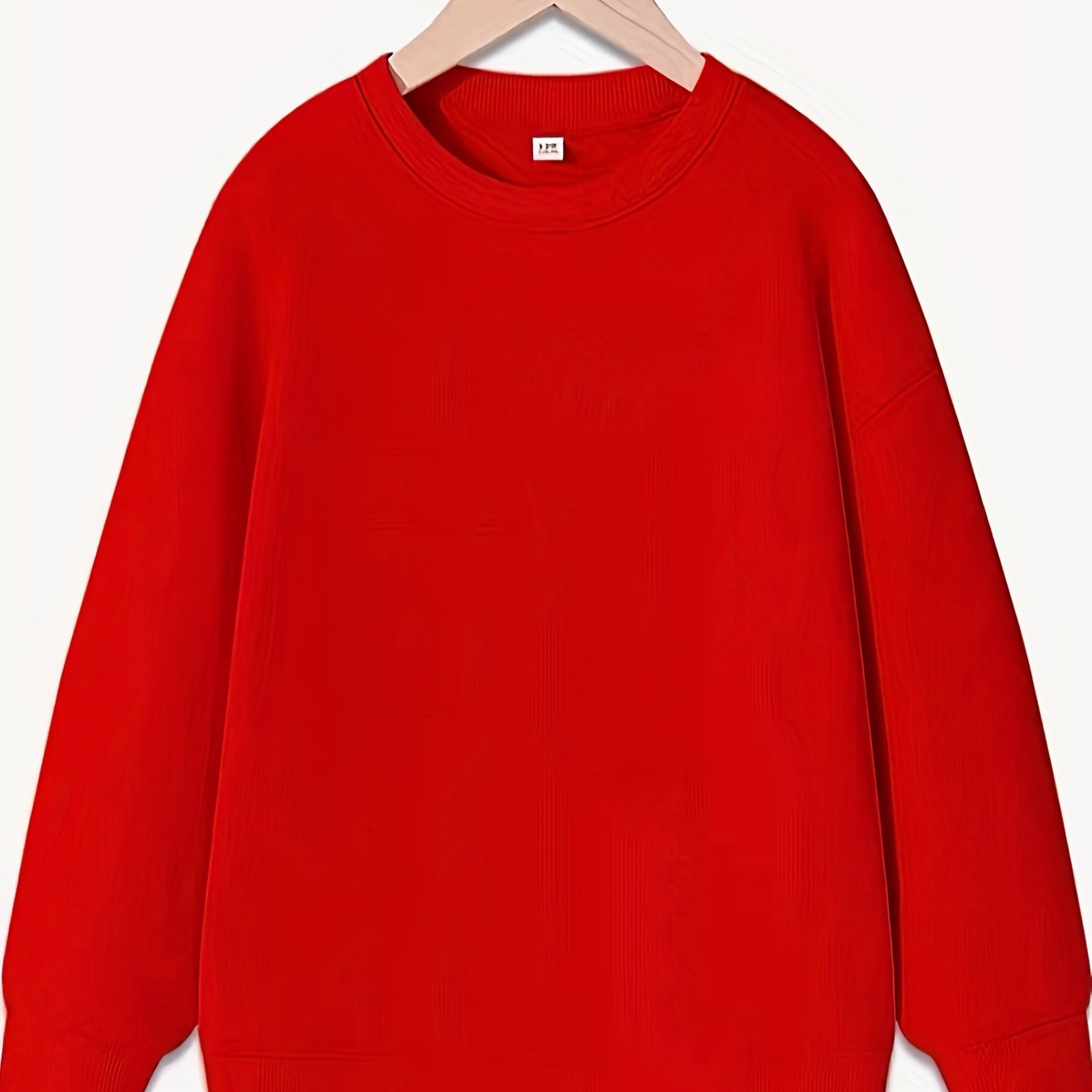 Boys Solid Pullover Sweatshirt Long Sleeve Crew Neck