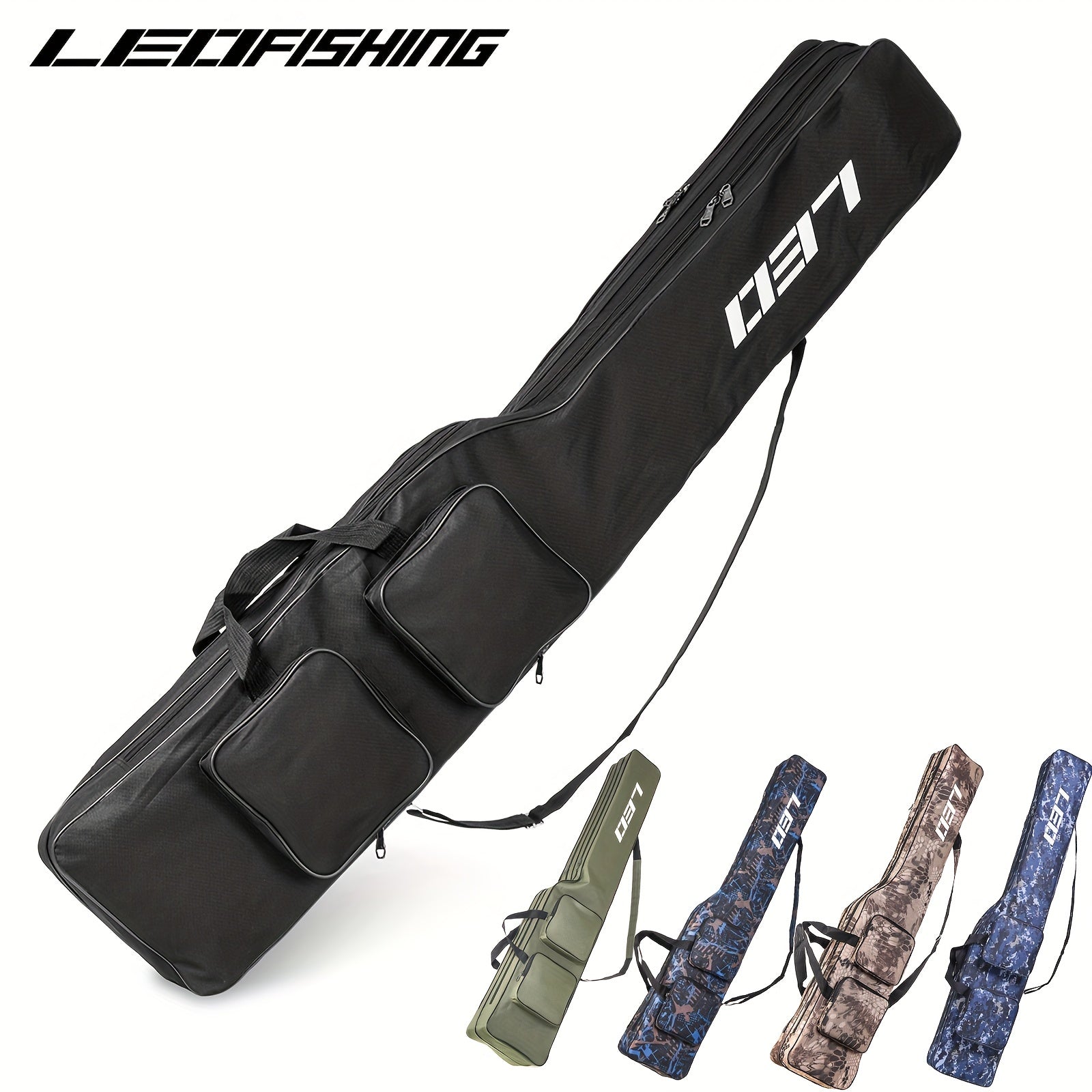 LEOFISHING Fishing Tackle Storage Bag 27ft Portable Rod Reel Organizer