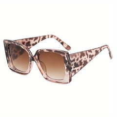 Square Sunglasses Rivet Decor Gradient Glasses UV400