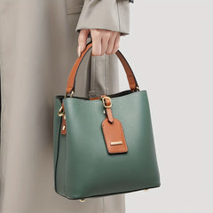 ZOOLER Large Capacity Leather Bucket Bag Crossbody