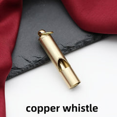 2pcs Outdoor Survival Brass Whistle Key Chain Pendant