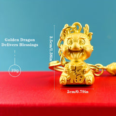 Year Of The Dragon Keychain Pendant Zodiac Dragon Key Chain Keyring