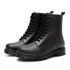 Women's Waterproof Lace Up Rain Boots Comfortable Non slip Outdoor Rain Boots