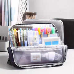 Durable Pencil Pen Case Large Storage Compartments