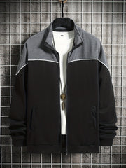 Contrast Stitching Sport Jacket Men's Casual Coat for Spring Autumn