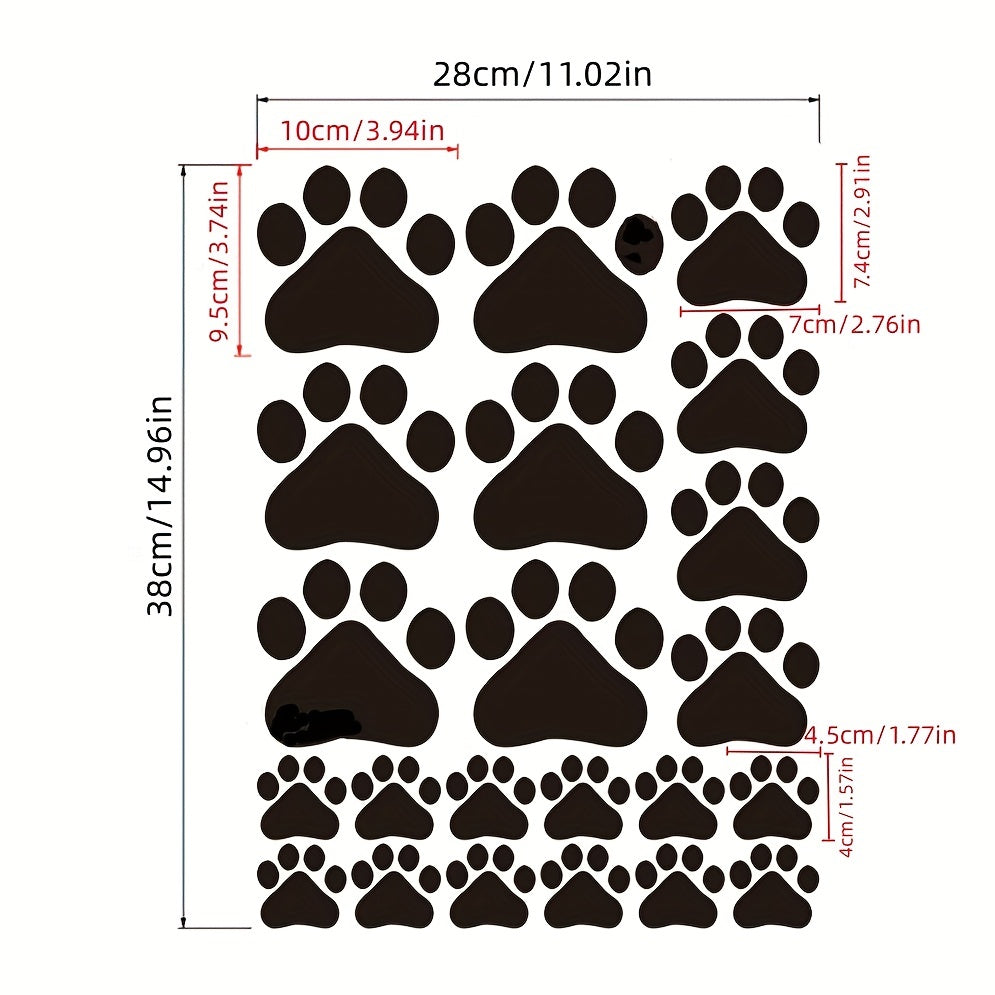 Paw Print Sticker Dog Paw Print Label Room Decal Home Wall Sticker DIY
