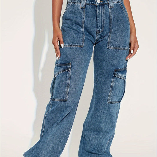 Women's Cargo Wide Leg Jeans