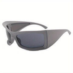 Y2K Wrap Around Sunglasses Oversized Block Glasses UV400