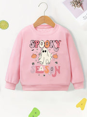 Spooky Season Girls Sweatshirt Halloween Party Kids Pullover