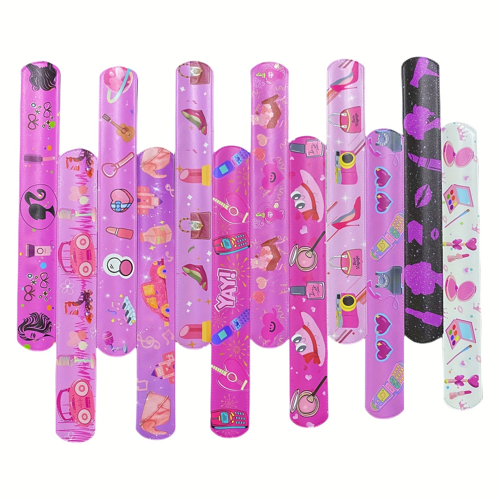 12pcs Party Clapping Hand Ring Girls Women Birthday Party Pink Gift Bag Filler