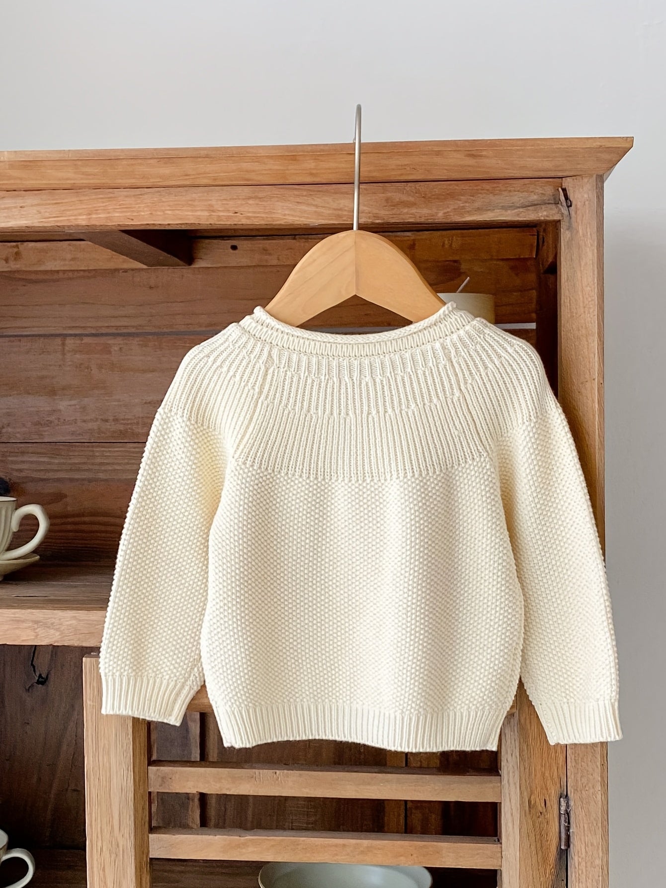 Infant Girl's Embroidered Knitted Cardigan Coat