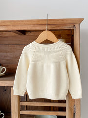 Infant Girl's Embroidered Knitted Cardigan Coat
