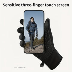 Outdoor Windproof Non-slip Gloves Plus Velvet Warm Touch Screen Gloves