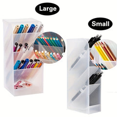 Desktop Pen Organizer Translucent Storage Case