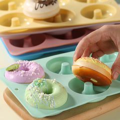Silicone Donut Pan Non Stick Easy Clean BPA Perfect for Cake Biscuit Bagels Muff