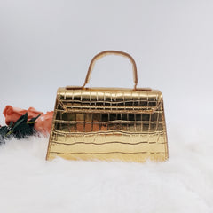 Casual Crocodile Pattern Small Handbag For Girls
