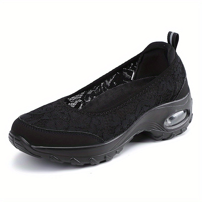 Breathable Lace Cushion Walking Shoes Women Stylish Non Slip Outdoor Activities