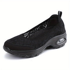 Breathable Lace Cushion Walking Shoes Women Stylish Non Slip Outdoor Activities