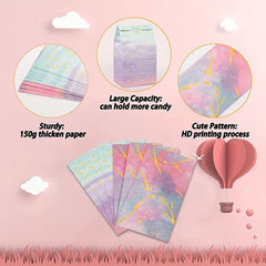 12pcs Pink Princess & Mermaid Unicorn Party Favor Bags for Girls