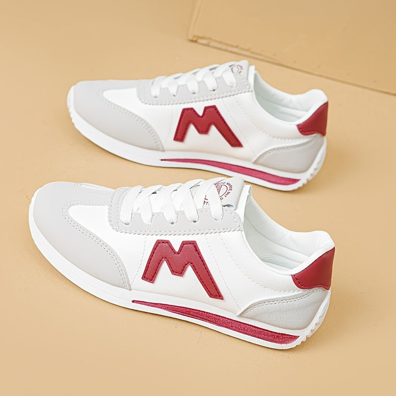 M Letter Pattern Walking Shoes Lightweight Soft Sole Running Shoes