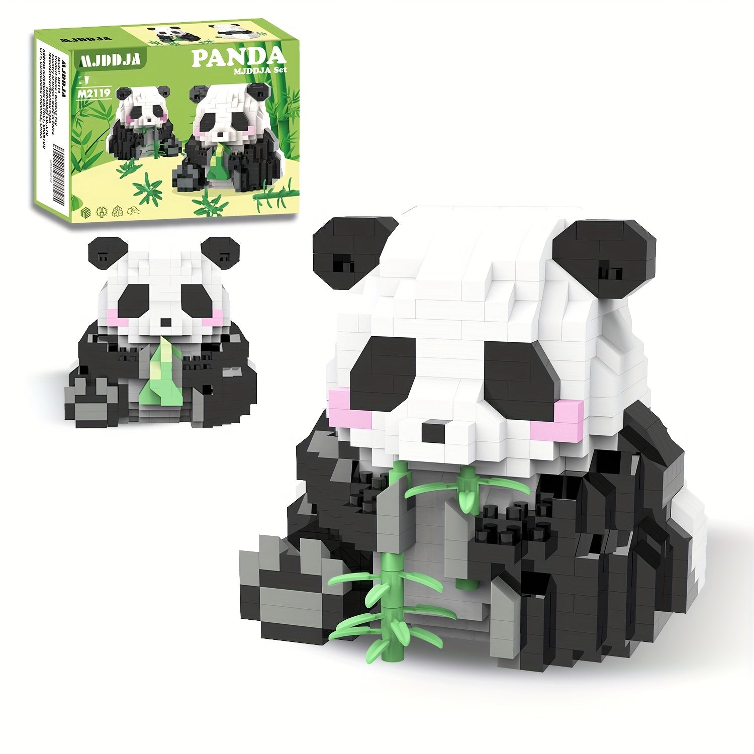 606pcs Panda Micro Particle Building Block DIY Toy
