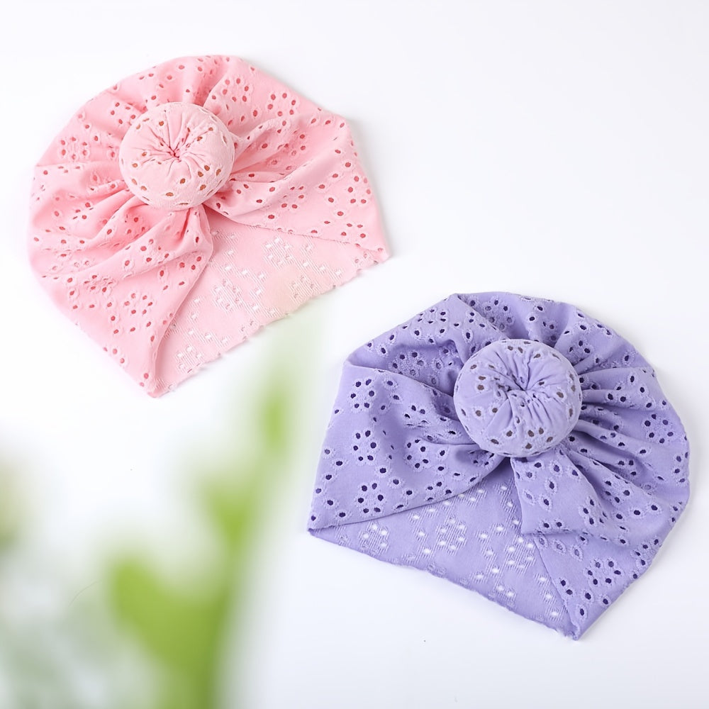 Baby Girls Casual Hollow Out Cap Thin Breathable Twisted Cap