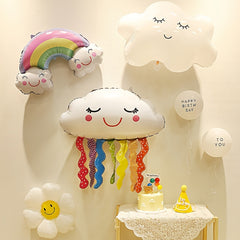 Smile Daisy Balloon Happy Birthday Party Decor