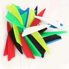 12pcs Light Weight Shield Arrow Fletches DIY Arrow Feathers For Outdoor Archery