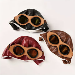 PU Child Pilot Hat For Boys 2-8 Years Old