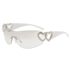 Heart-shaped Rimless Y2K Sunglasses Women's Eyewear