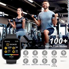 GWENLAND Smart Watch IP68 100 Sports Modes Pedometer Calorie Weather Stopwatch T