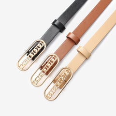 3pcs Classic Leather Belt Multicolor Retro Casual Jeans Decoration