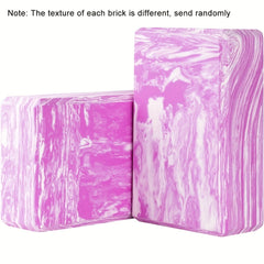 2pcs Striped Yoga Blocks Non slip Fitness Bricks 9inx6inx3in