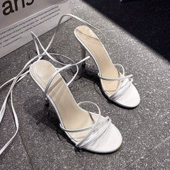 Stiletto Heeled Lace Up Pumps Women's Summer Shoes