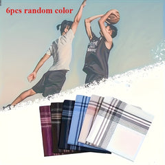 Men's Handkerchiefs Set Soft Geometric Patterns Multicolor 10pcs