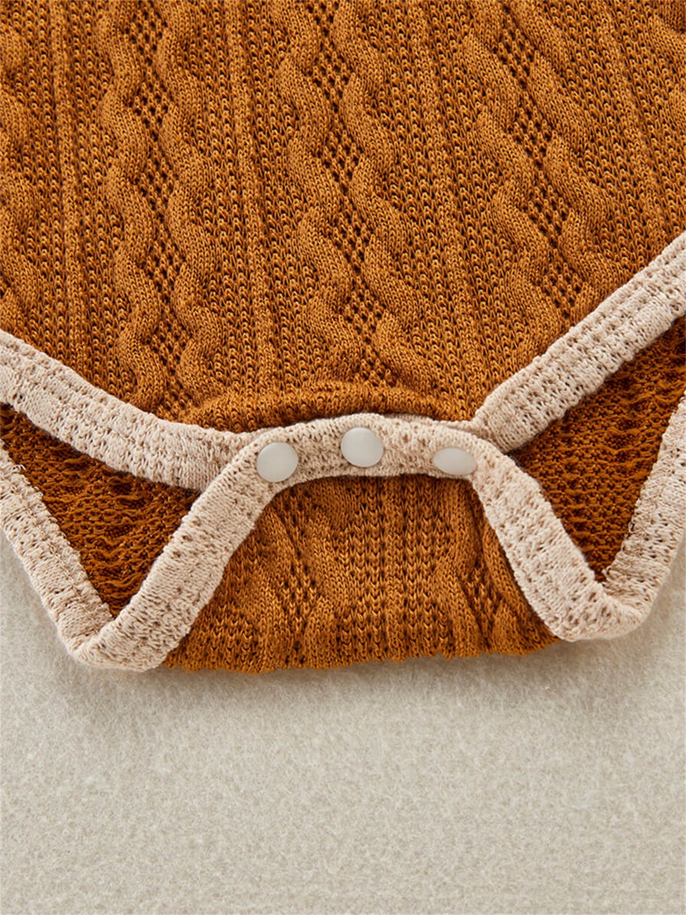 Cute 2 Piece Block Bear Ear Romper for Baby's Cozy Look