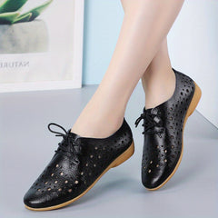 Women's Lace Up Outdoor Loafers Hollow Out Casual Shoes