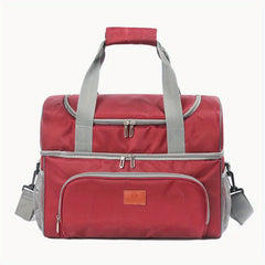 Large Capacity Insulated Picnic Bag Double Layered Shoulder & Handheld