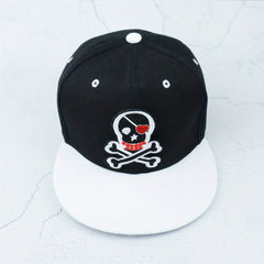 Skull Embroidery Hip Hop Cap Snapback Hat For Men