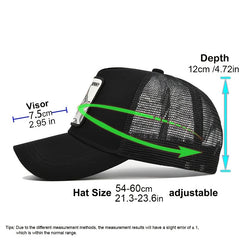 Horse Embroidery Baseball Cap Mesh Peaked Sun Hat