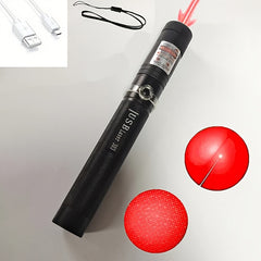 Green Laser Pointer USB High Powerful Red Dot 10000m Batteries Embedded