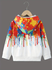 Colorful Ink Boys Hooded Sweatshirt for Spring Fall