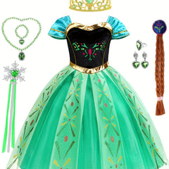 Anime Movie Character Cosplay Costume Girl s Velvet Mesh Dress