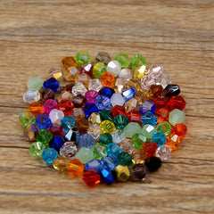 300 90pcs 4mm Bicone Loose Crystal Beads Jewelry Making Accessories