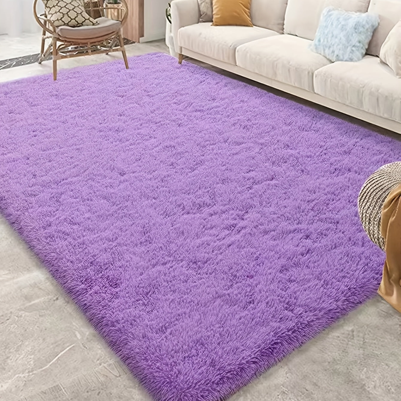 Soft Shag Area Rug for Living Room Bedroom Non Slip Washable Carpet 5'x6 6'
